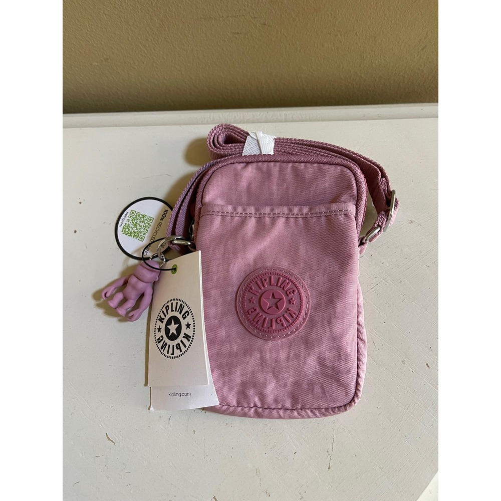 Kipling Tally Crossbody Phone Bag Lavender Blush Nylon Pouch KI0271-V37 NWT - Picture 2 of 5